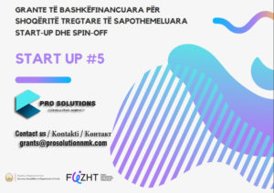 THIRRJA E RE PUBLIKE “STARTUP 5” E DEDIKUAR PËR NDËRMARRJET E SAPOTHEMELUARA START-UP DHE SPIN-OFF!